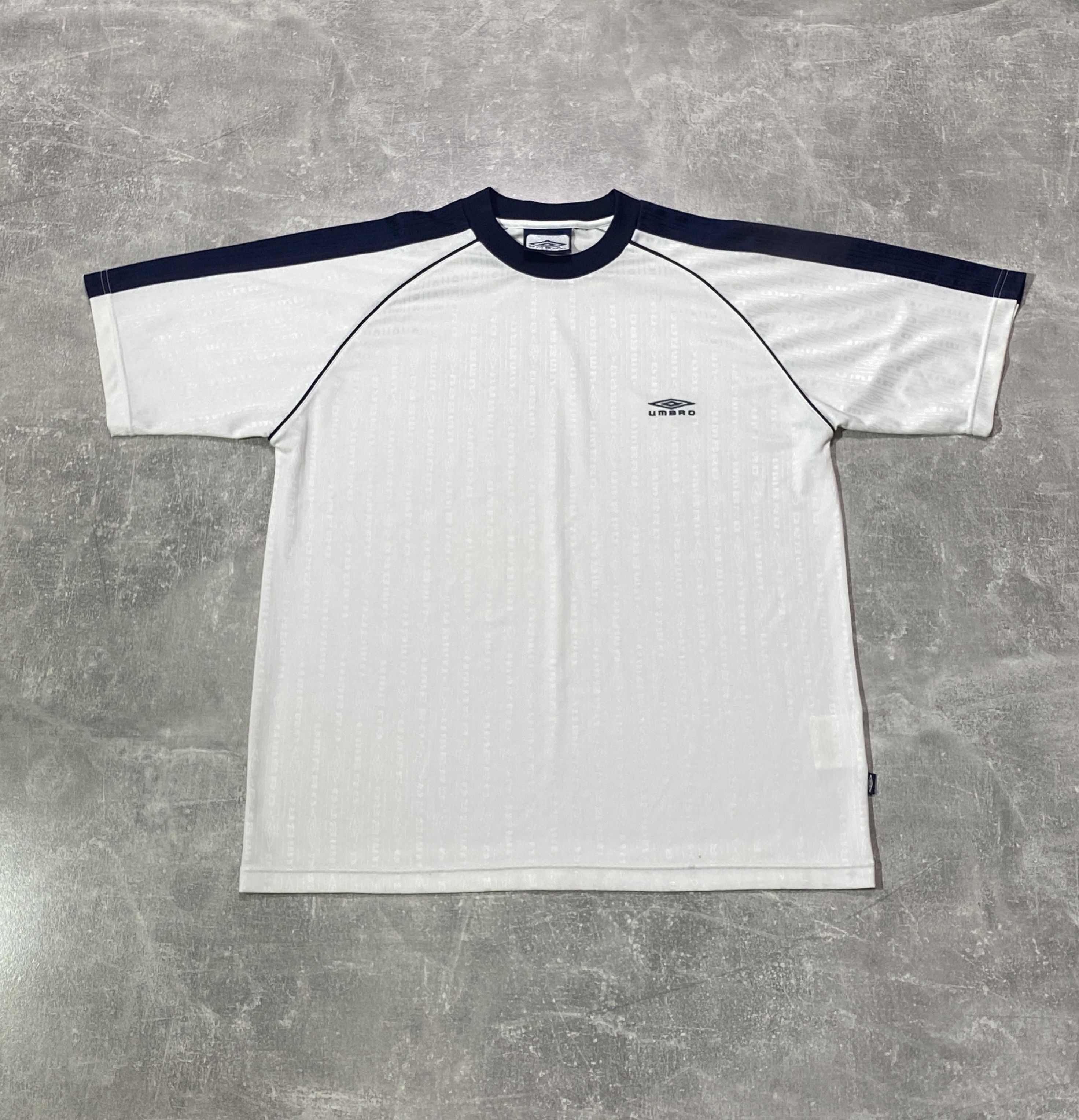 Umbro Vintage 90s Umbro Monogram Soccer Jersey Size US L / EU 52-54 / 3 - 1 Thumbnail
