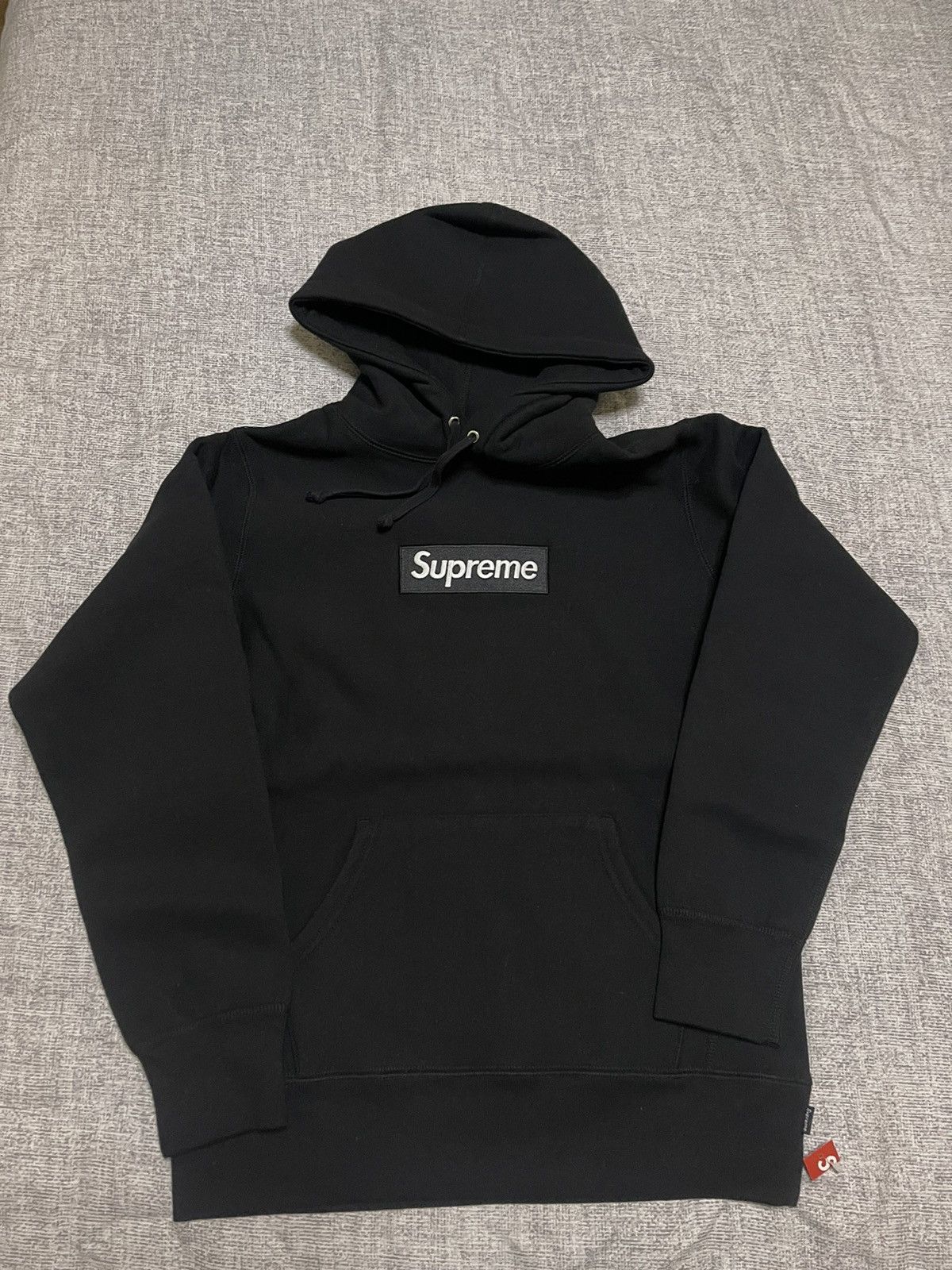 image of Supreme Fw16 Black On Black Hood Hooded Sweatshirt Hoodie, Men's (Size Small)