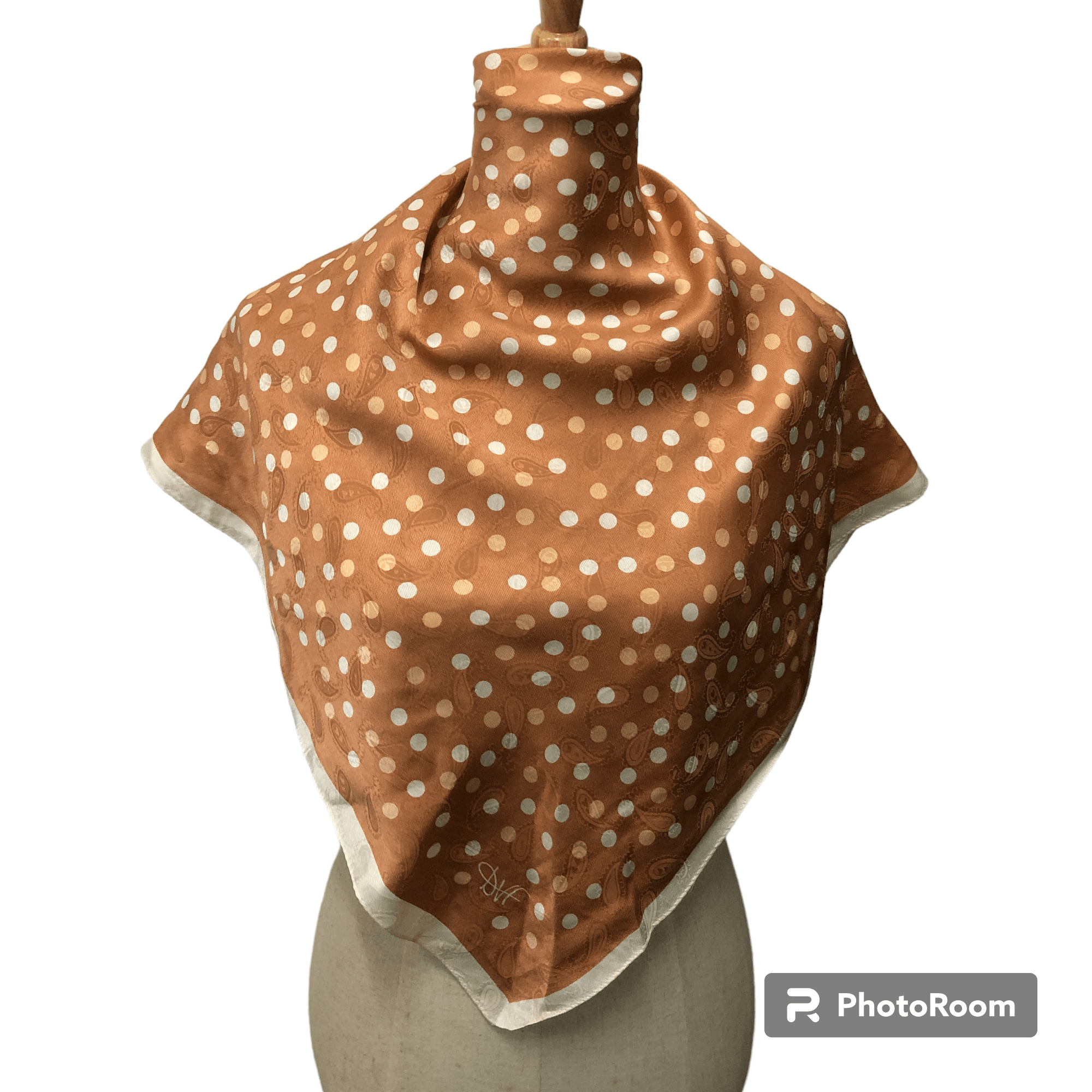 Diane von Furstenberg Diane von Furstenberg Paisley Polkadots Silk Scarf M979 Size ONE SIZE - 1 Thumbnail
