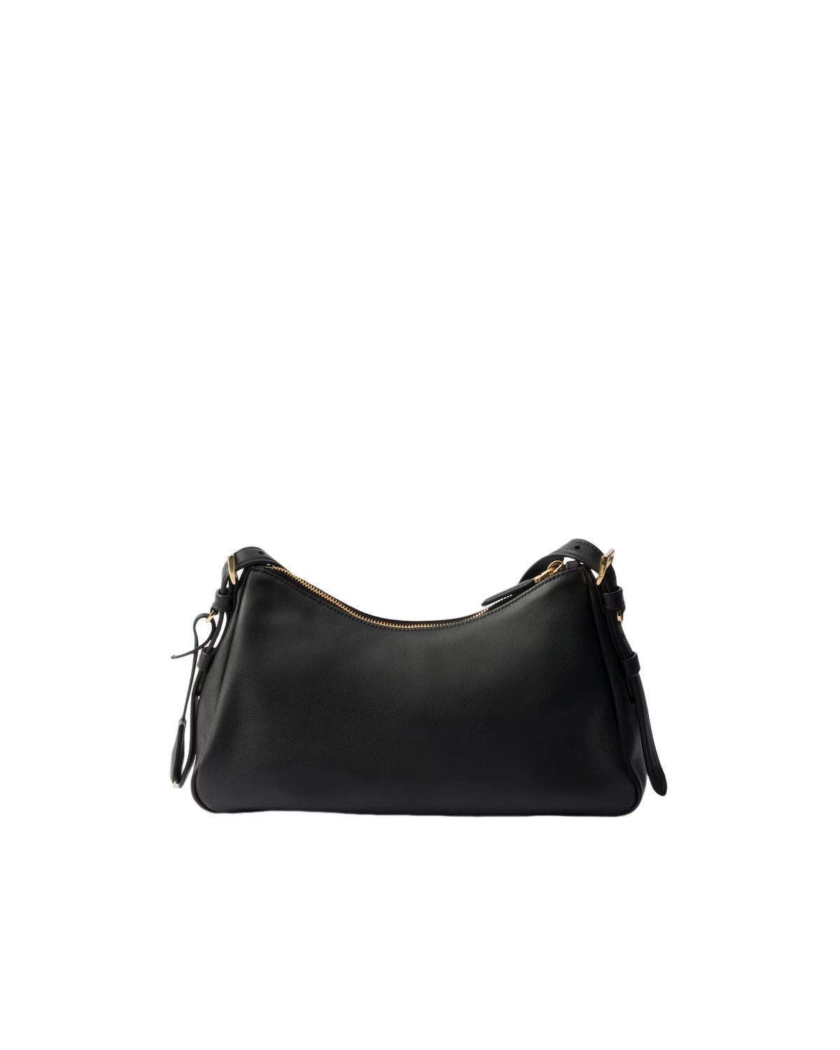 Prada PRADA Aimee Med Black Leather Shoulder Bag New Auth $2950 Size ONE SIZE - 3 Thumbnail