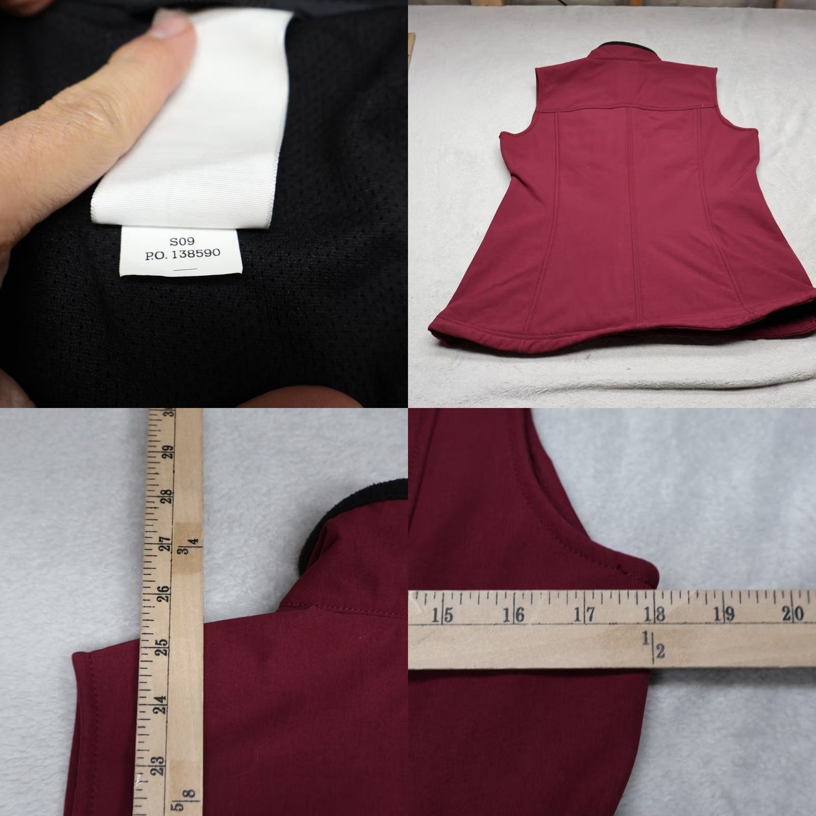 Carhartt Carhartt Vest Women Small Burgundy Softshell Fleece Lined Full Zip Utility Wind Vest Size S / US 4 / IT 40 - 8 Thumbnail