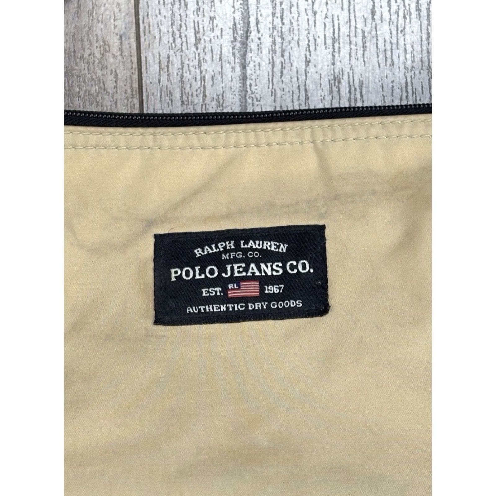 Vintage VINTAGE Polo Jeans Co. Ralph Lauren shoulder bag purse Beige And black Large Unisex Adults Size 36" / US 14 / IT 50 - 5 Thumbnail