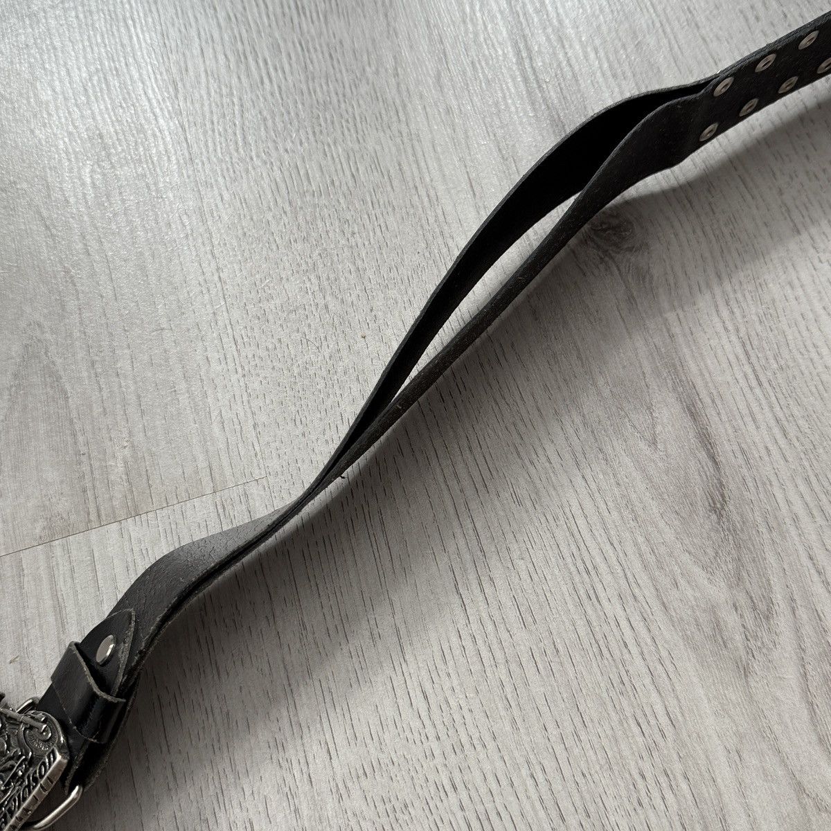 Harley Davidson 90s Vintage Harley Davidson Native Eagle Leather Belt Size ONE SIZE - 6 Thumbnail