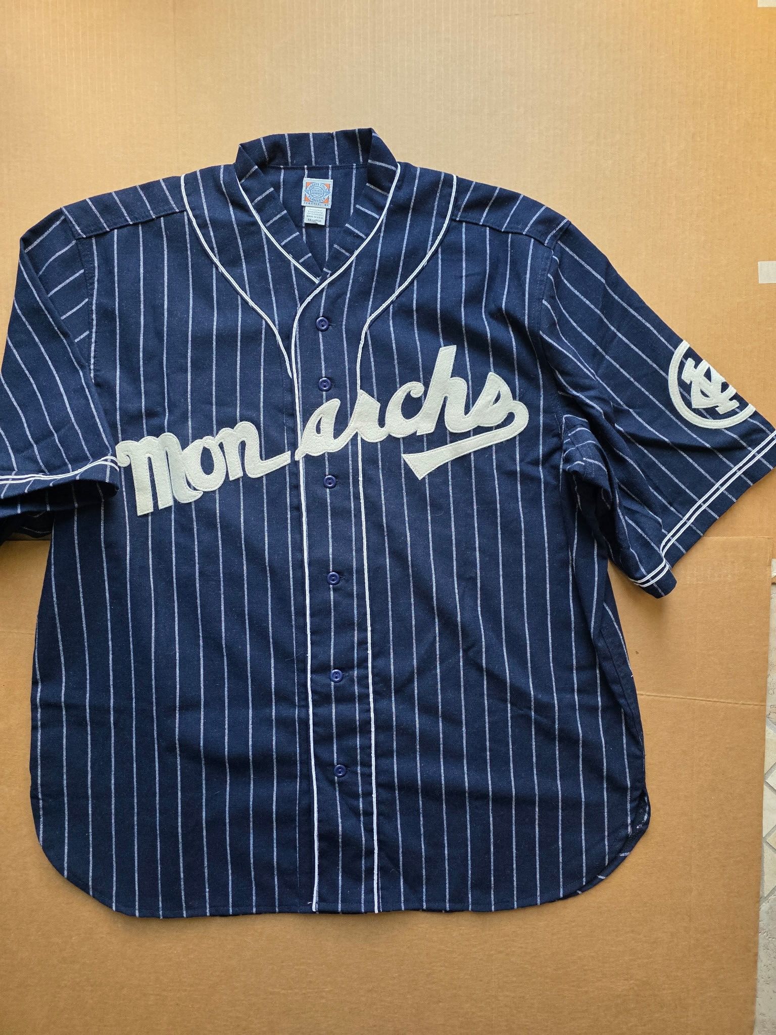 Ebbets Field Flannels Kansas City Monarchs 1924 Authentic Wool Road Jersey - New Size US XXL / EU 58 / 5 - 1 Thumbnail