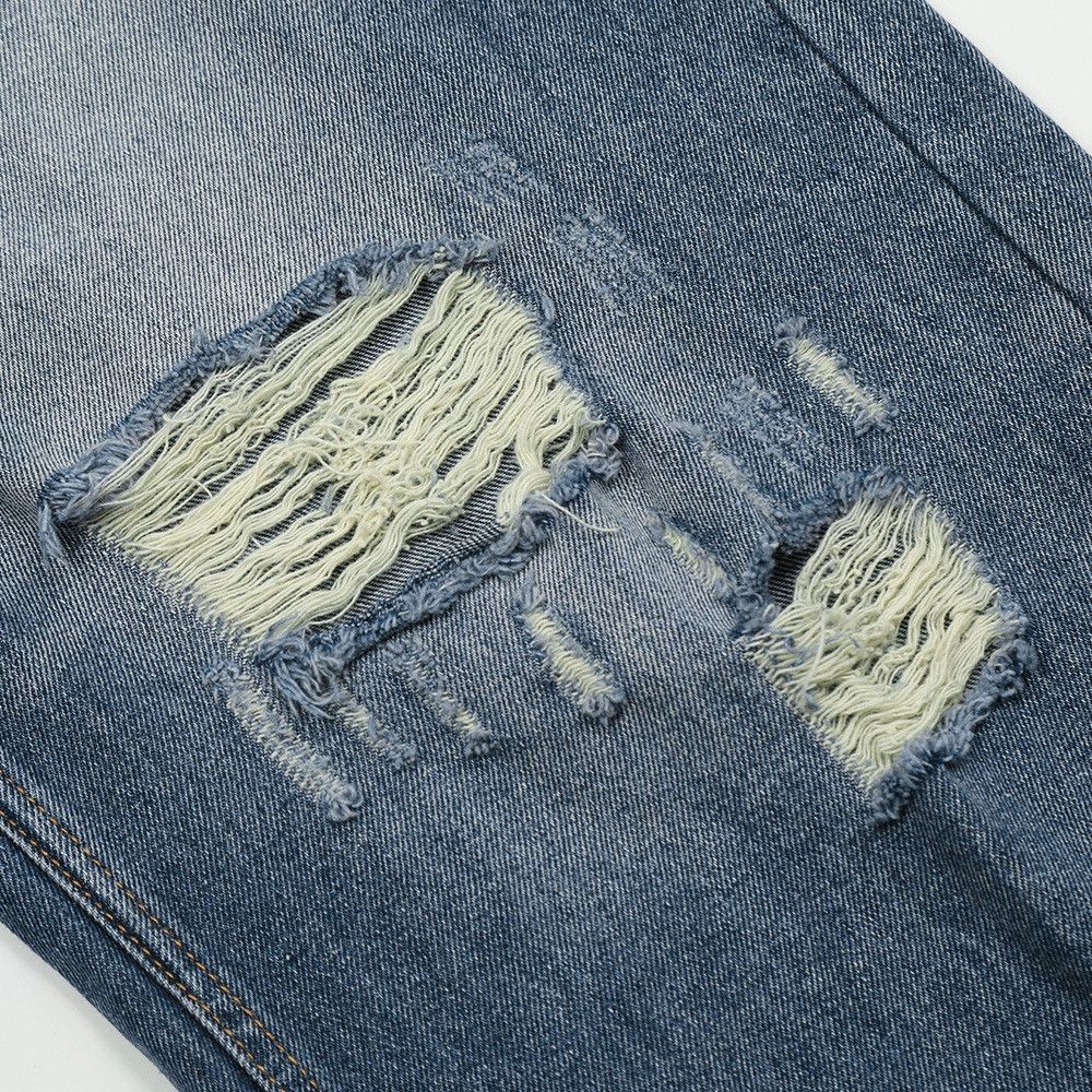 Jean Men's distressed hip-hop loose straight washed ripped jeans Size US 34 / EU 50 - 5 Thumbnail