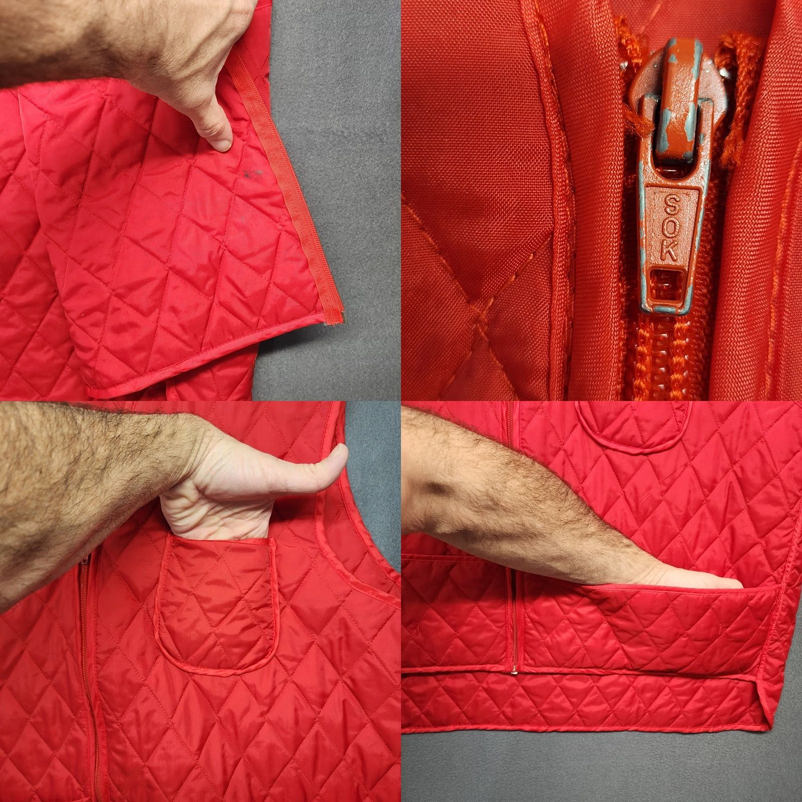 Vintage VINTAGE Duck Bay Red Quilted Vest Mens XXL Nylon Pockets 90s Hunting Outdoors Men Size US XXL / EU 58 / 5 - 8 Thumbnail