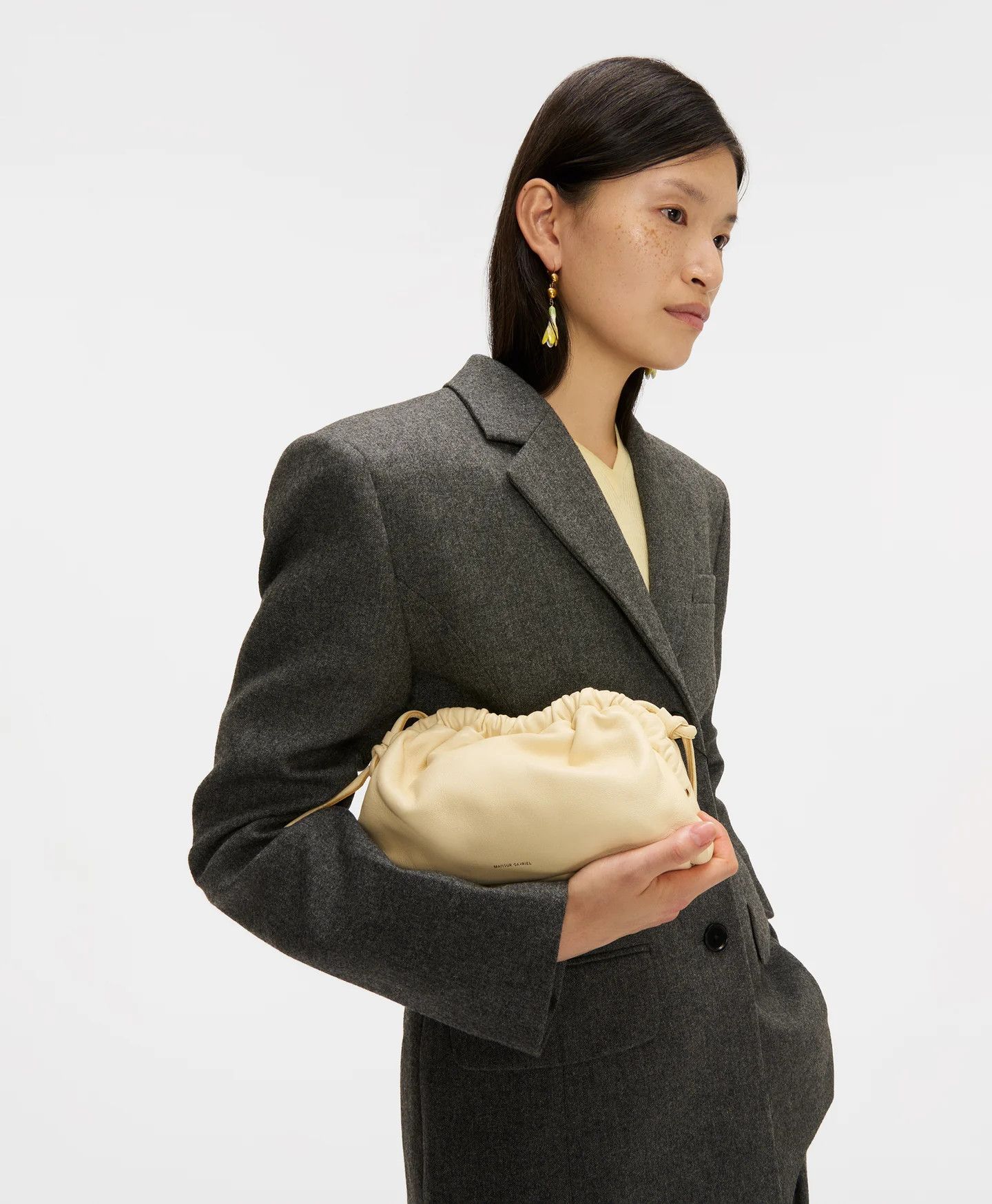 Mansur Gavriel os11x0126 Size: OS / Mini Cloud Clutch in Silver Size ONE SIZE - 5 Thumbnail