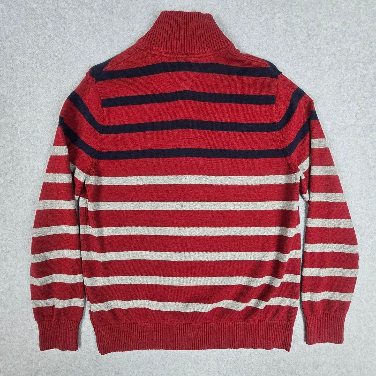 Tommy Hilfiger Tommy Hilfiger Large Stripe Quarter Zip Sweater Size US L / EU 52-54 / 3 - 3 Thumbnail