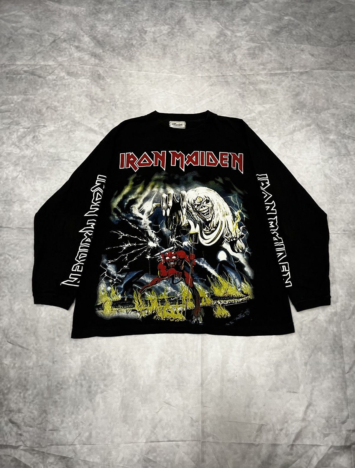 Iron Maiden Iron Maiden The Number Of The Beast 1982 Vintage Longsleeve Size US L / EU 52-54 / 3 - 1 Thumbnail