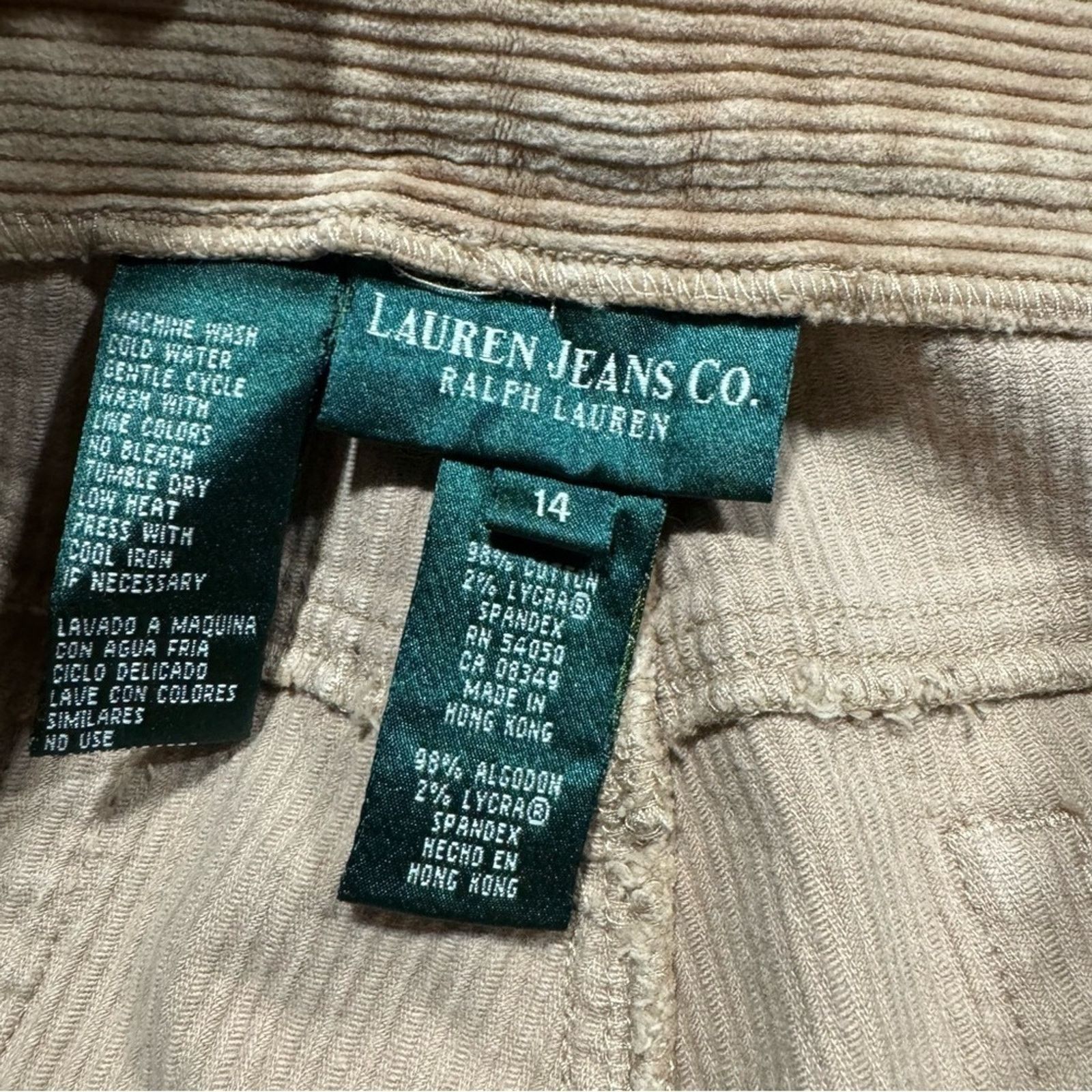 Lauren Ralph Lauren Lauren Ralph Lauren Women’s Corduroy Jeans Size 14 # C423 Size 36" / US 14 / IT 50 - 6 Thumbnail