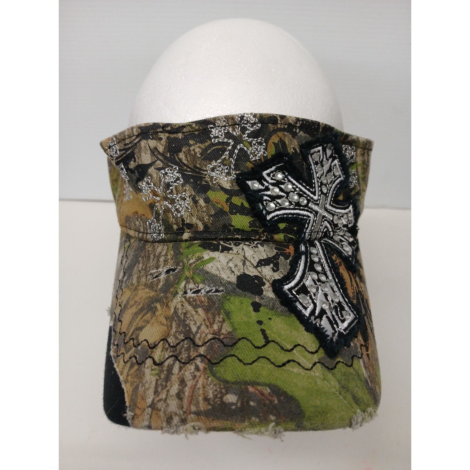 Mossy Oaks Mossy Oak (OSFM) Women's Camoflauge Velcrow Strap Visor Size ONE SIZE - 6 Thumbnail