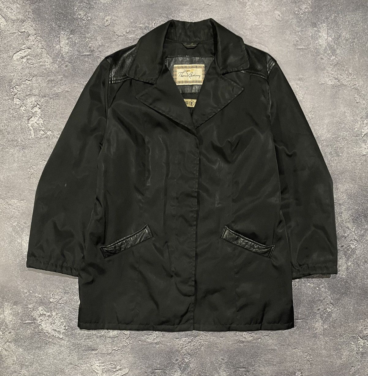Burberry × Burberry Prorsum Vintage 90s Thomas Burberry Luxury Jacket Leather Rare Size US S / EU 44-46 / 1 - 1 Thumbnail