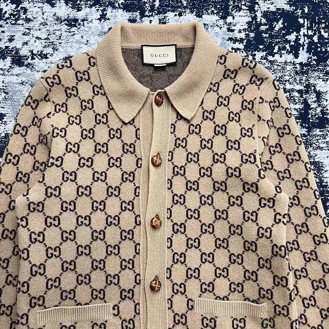 Gucci GUCCI camel double G wool cardigan XS Size US XS / EU 42 / 0 - 2 Thumbnail