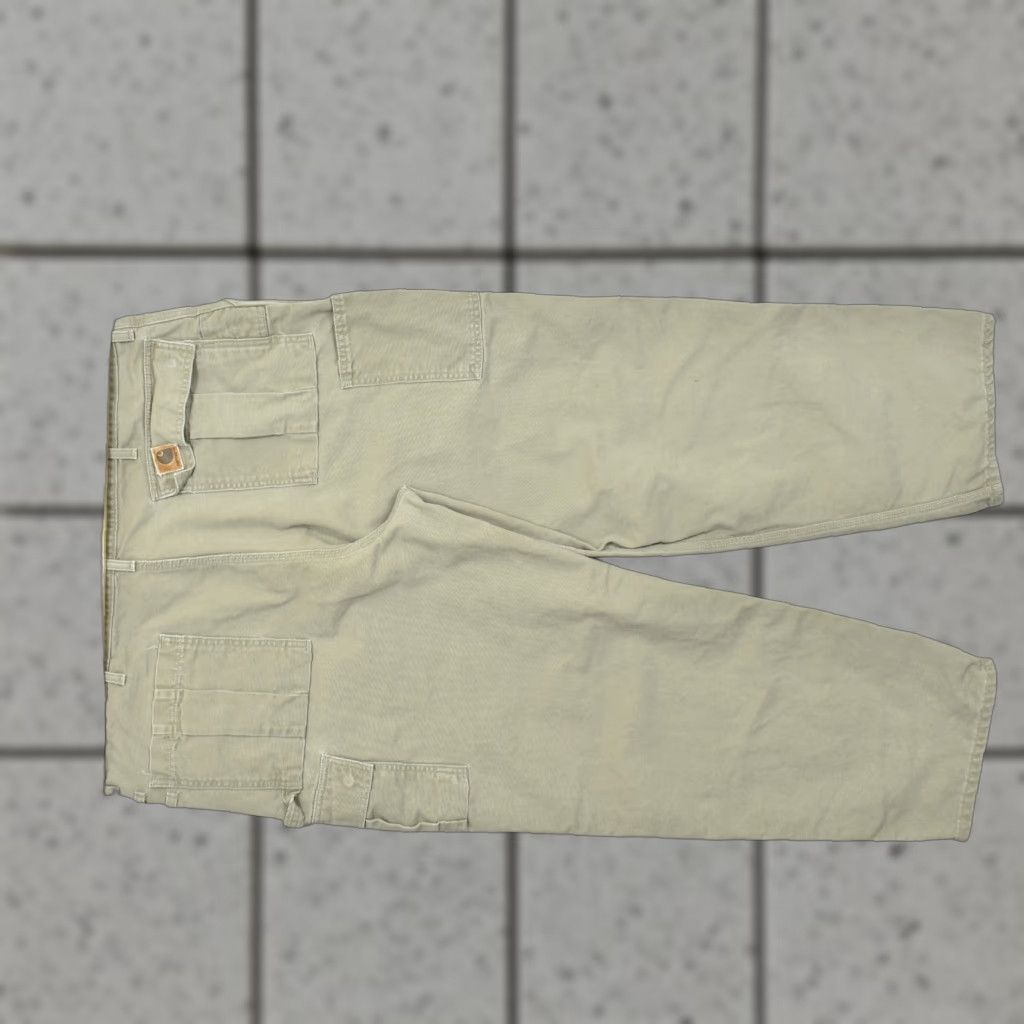 Carhartt Carhartt Men’s Cargo Pants Khaki Canvas 42x30 Relaxed Straight Workwear Pocket Dungaree Size 42 30 Regular Mens Size US 42 / EU 58 - 1 Thumbnail