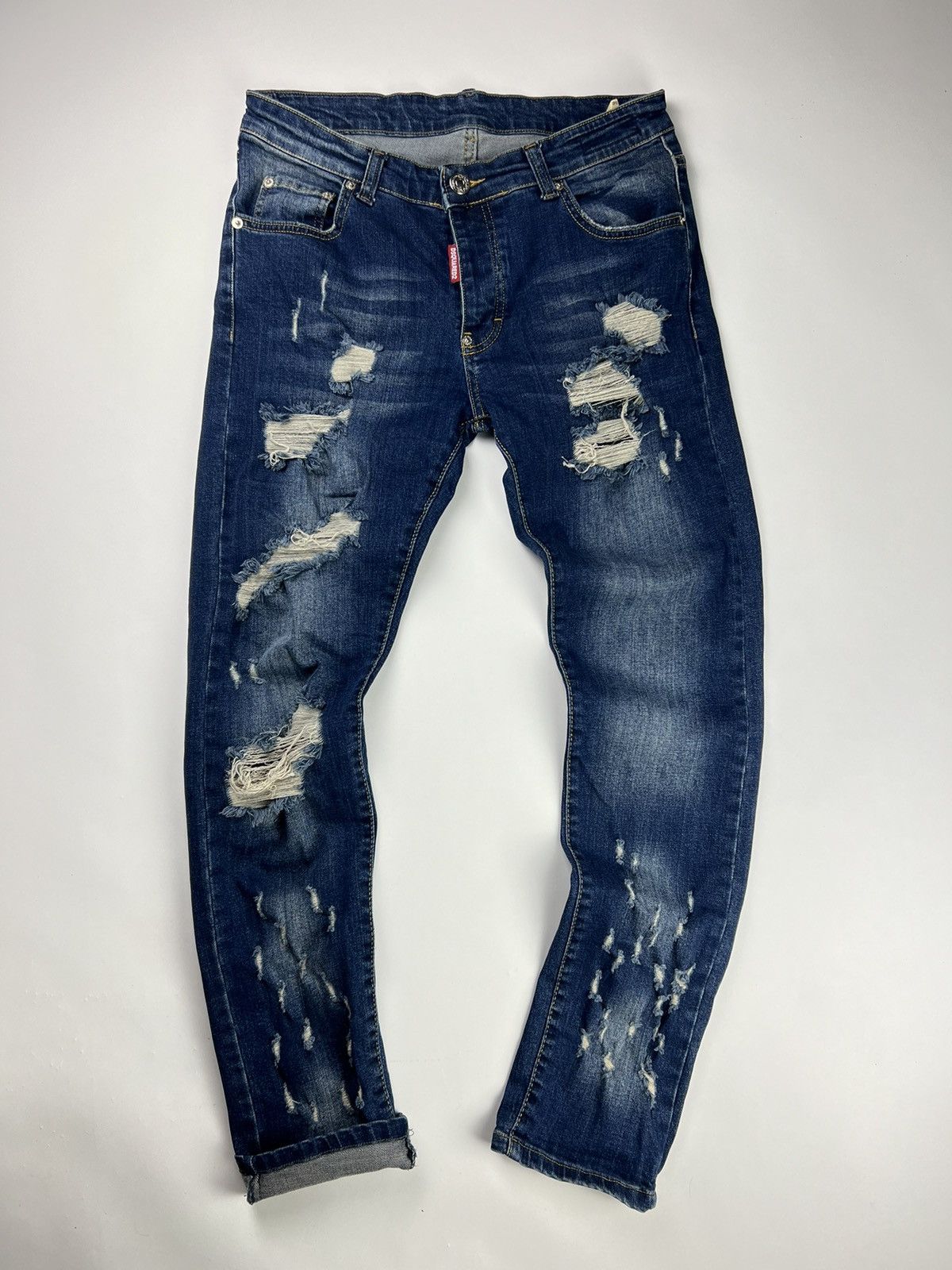 Cheapest DSQUARED2 DISTESSED DENIM SKINNYnSize: US 33