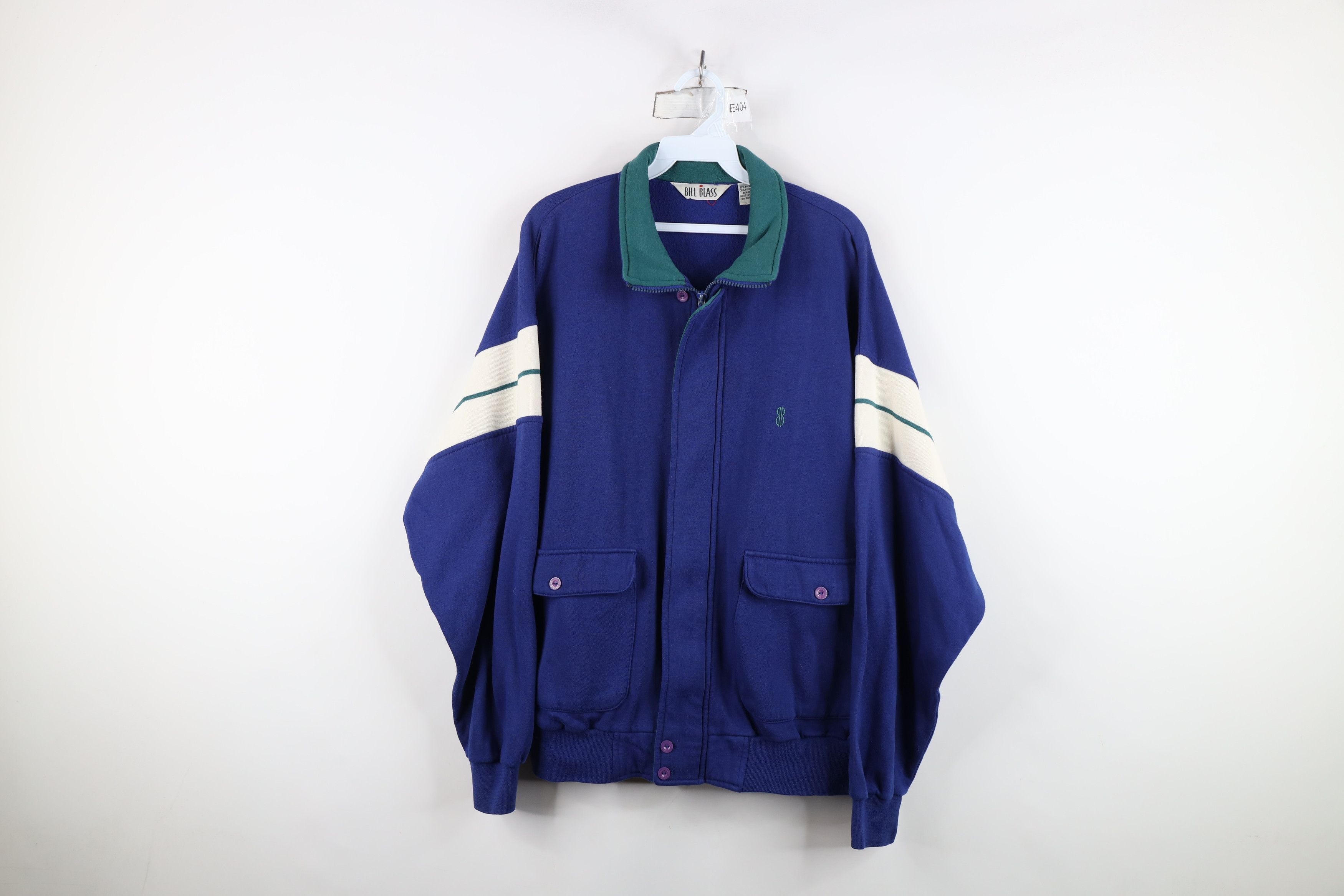 Vintage Vintage 90s Streetwear Warm Up Tennis Track Jacket Blue Size US L / EU 52-54 / 3 - 1 Thumbnail