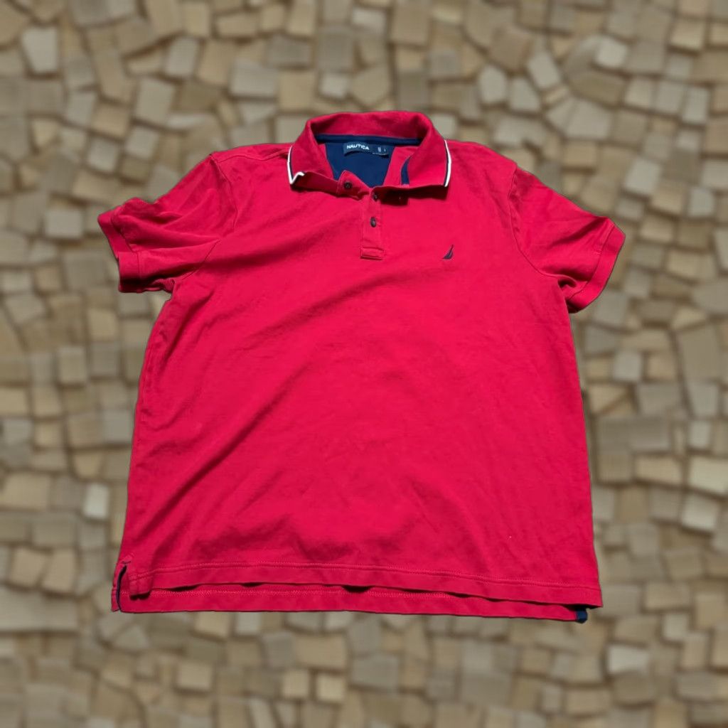 Nautica Nautica Polo Shirt Men's Large Red Short Sleeve Stretch Casual Size US L / EU 52-54 / 3 - 1 Thumbnail