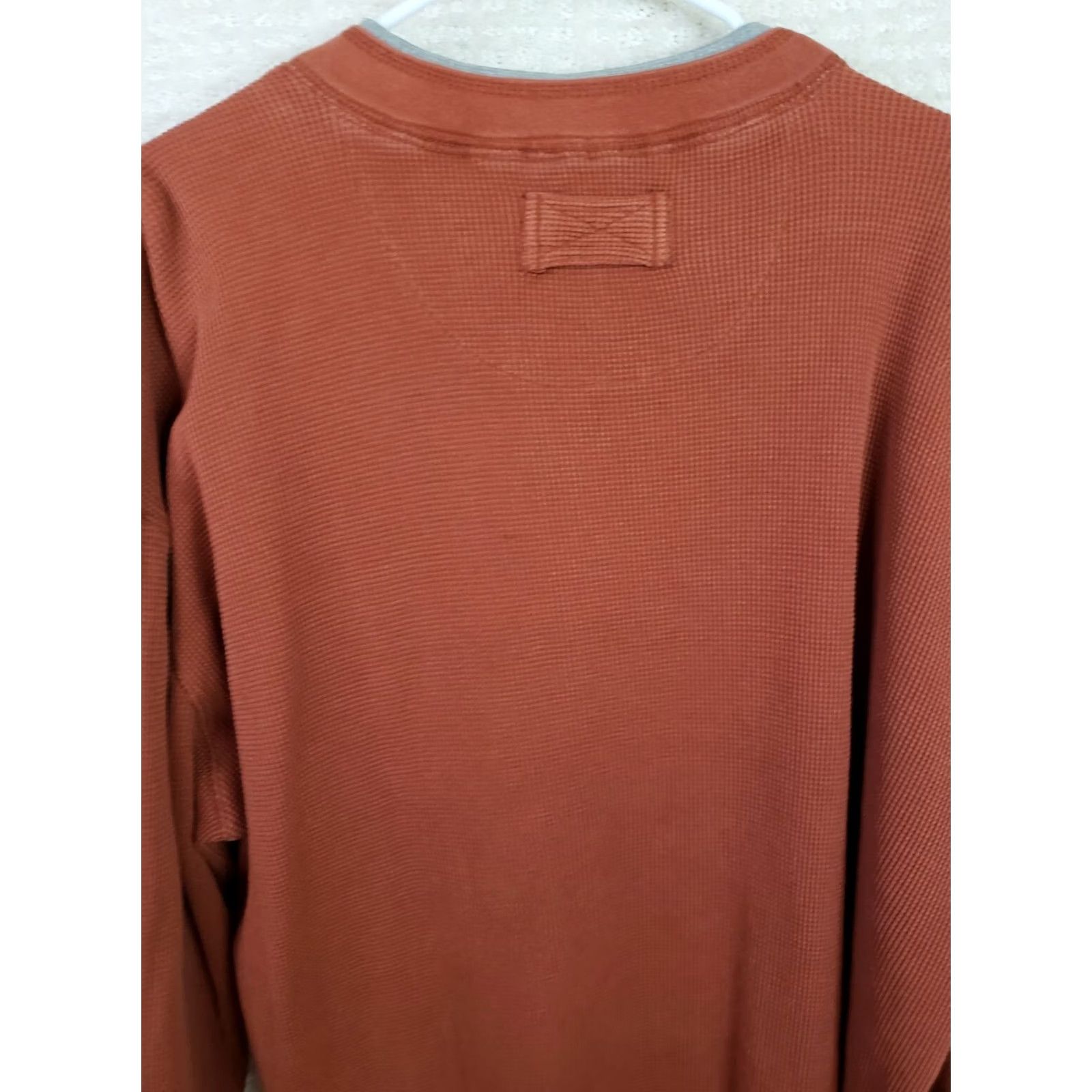 Vintage Wolverine Henley LS Shirt Mens XL Orange Gray Thermal Waffle Knit 2-in-1 Look 2 Shirts Size US XL / EU 56 / 4 - 7 Thumbnail