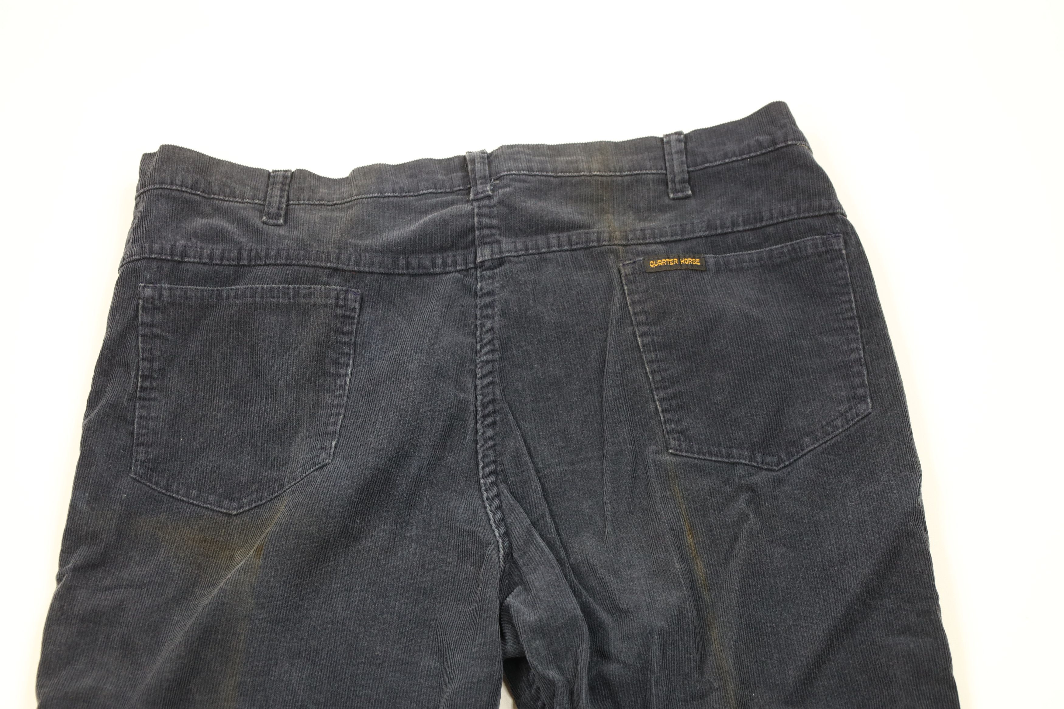 Vintage Vintage 70s Streetwear Corduroy Bell Bottoms Pants Blue USA Size US 38 / EU 54 - 10 Thumbnail