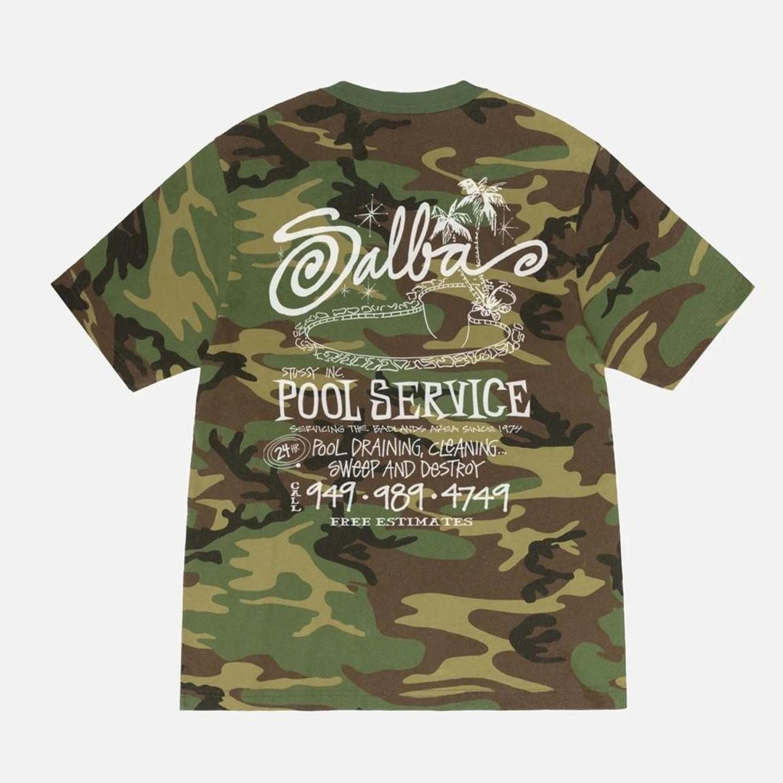 Stussy Stussy "Pool Service" Camo T Shirt Men XXL Size US XXL / EU 58 / 5 - 1 Thumbnail