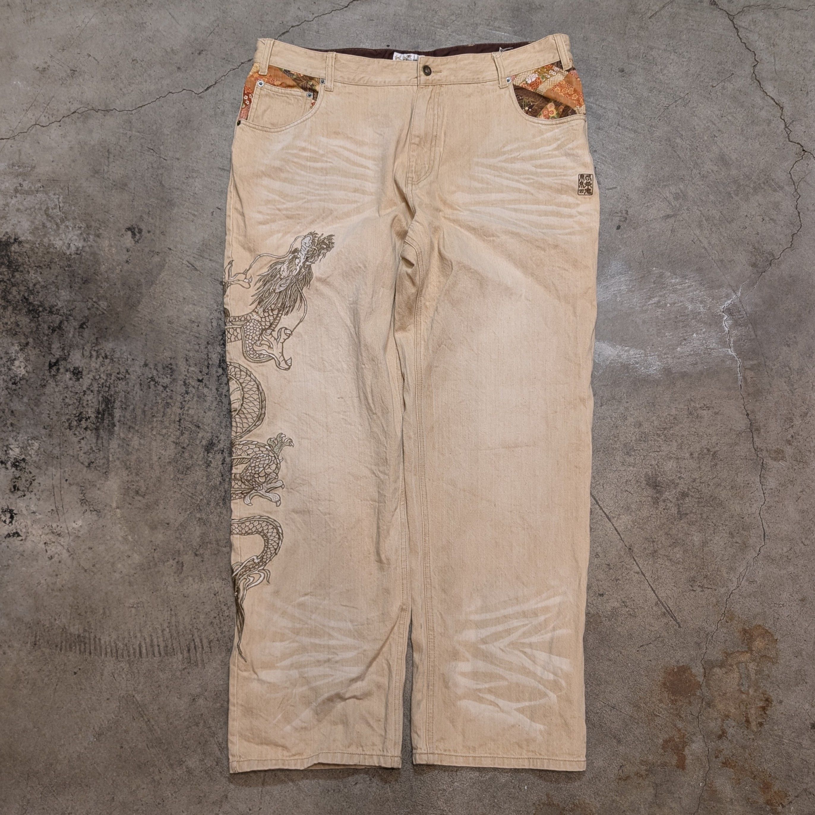 Other Karakuri Snake Embroidered Denim Jeans Size US 42 / EU 58 - 2 Thumbnail