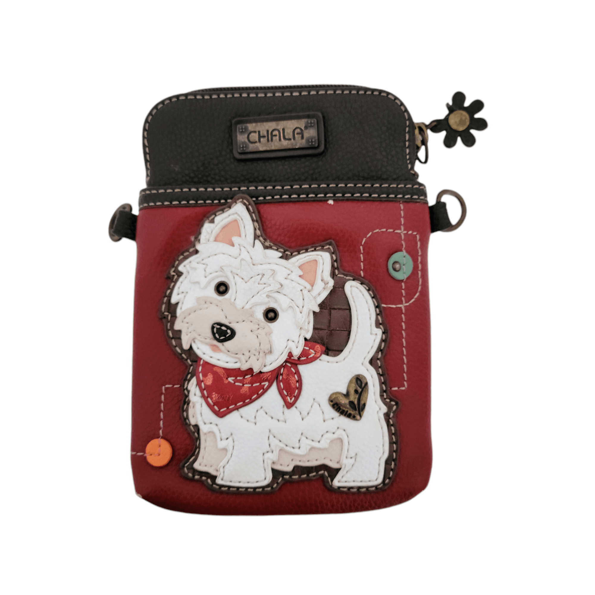 NBDN Nobrandedon Chala Vegan Leather Cute Terrier Dog Purse Crossbody Bag Size ONE SIZE - 8 Thumbnail