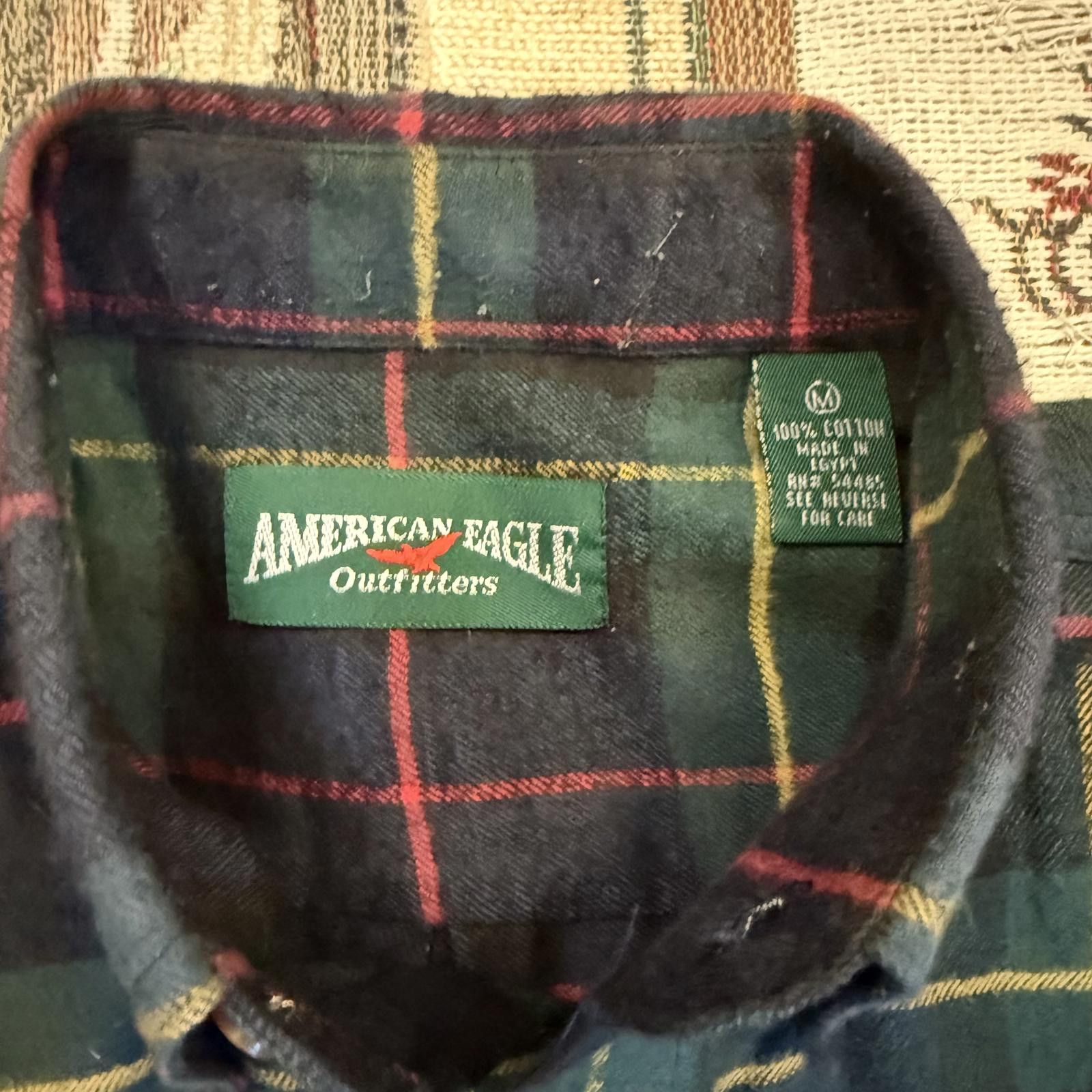 American Eagle Outfitters Vintage American Eagle Mens Flannel Shirt Plaid Button Up Size US M / EU 48-50 / 2 - 3 Thumbnail