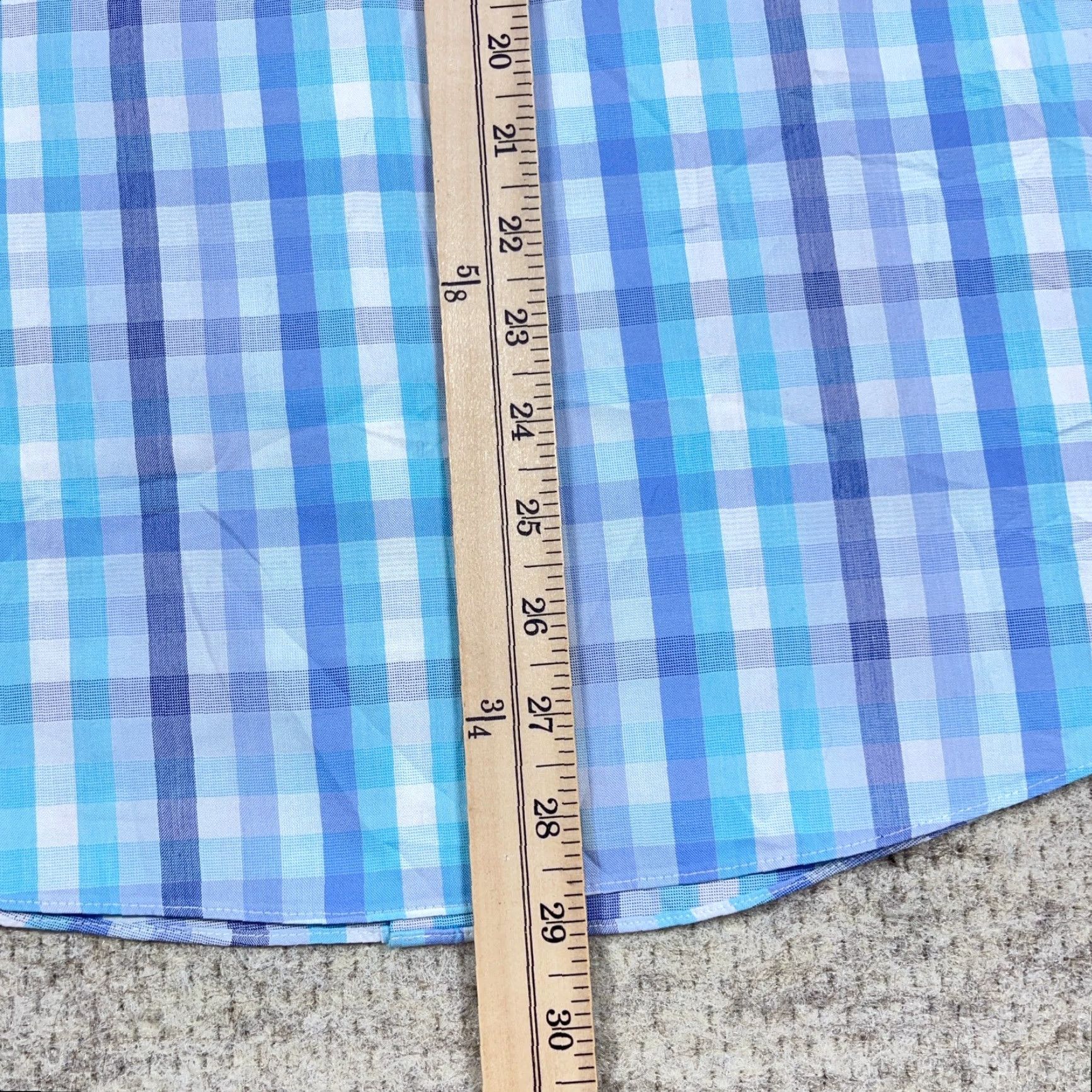 UNTUCKit UNTUCKit Shirt Men Large Blue Slim Fit Button Up Plaid Dress Poplin Casual Size US L / EU 52-54 / 3 - 7 Thumbnail