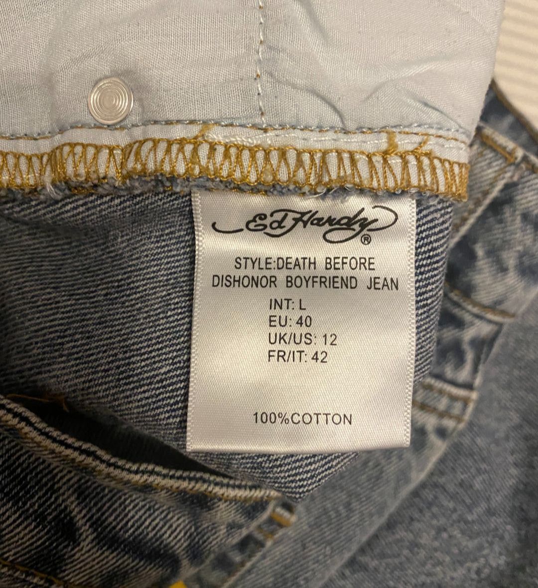 Ed Hardy Y2K Crazy Vintage Baggy Ed Hardy Big Logo Jeans Size US 32 / EU 48 - 5 Thumbnail