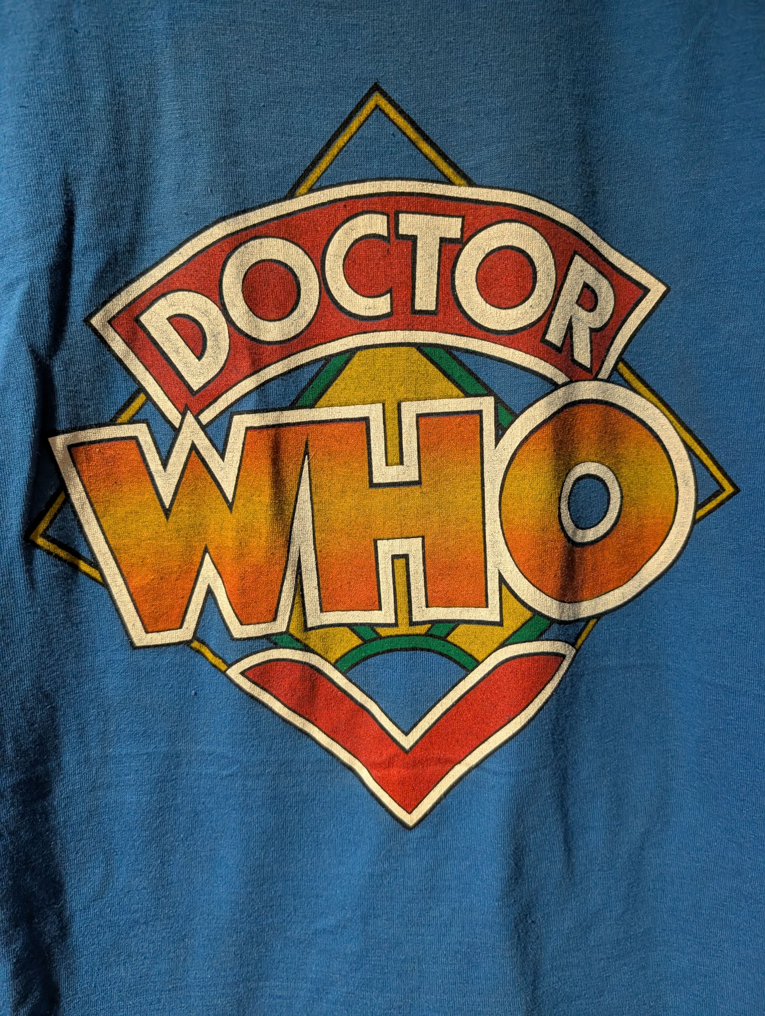 Hanes Vintage 80s Doctor Who Logo TV Show Promo Blue Small T-Shirt Size US S / EU 44-46 / 1 - 2 Thumbnail