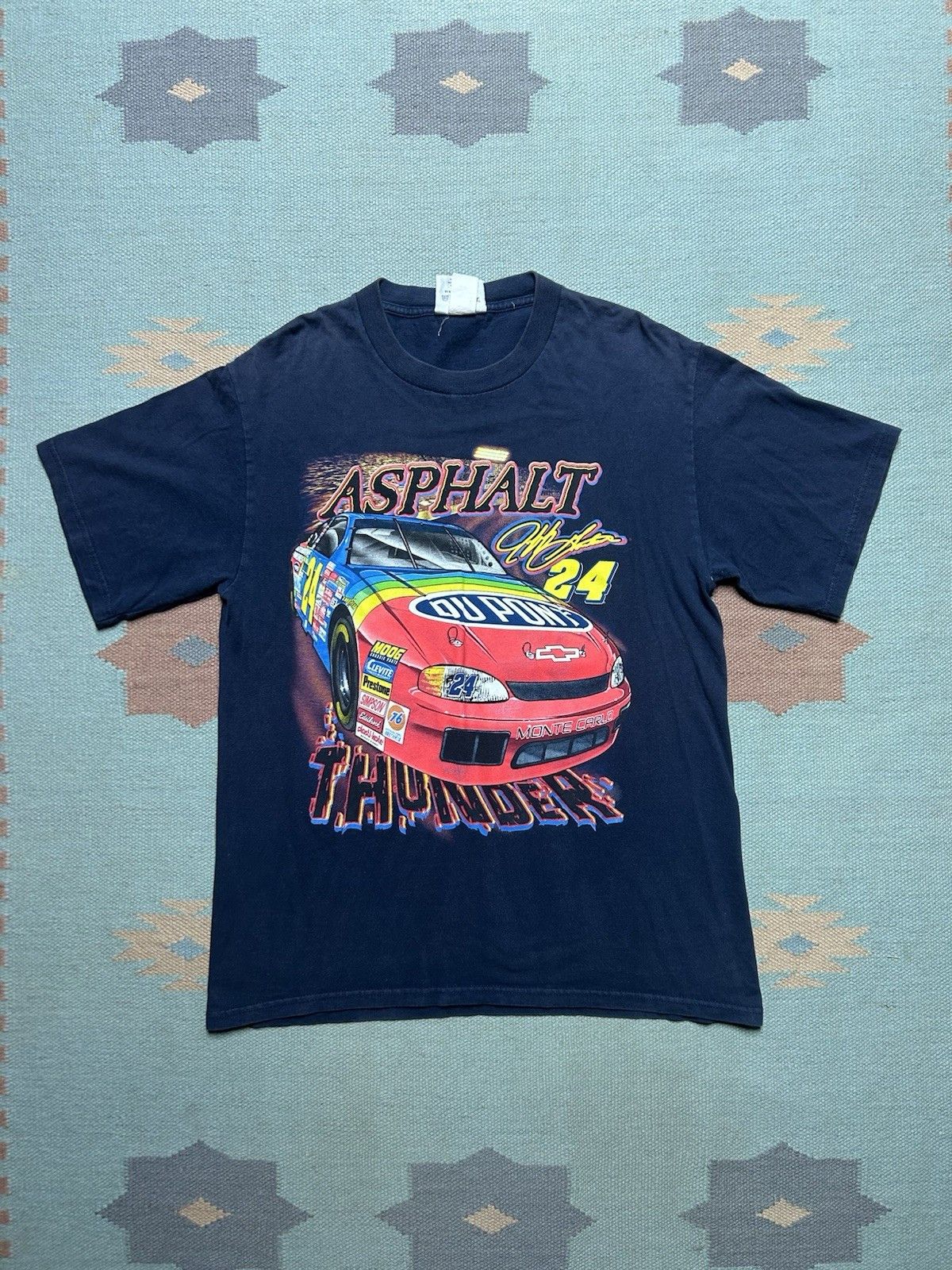 Vintage Vtg t shirt Jeff Gordon nascar asphalt thunder lightning M Size US M / EU 48-50 / 2 - 1 Thumbnail