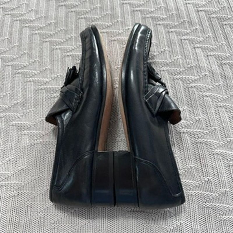 Vintage Vintage Sergio Aloy black Italian leather tassel loafers Size US 10.5 / EU 43-44 - 5 Thumbnail