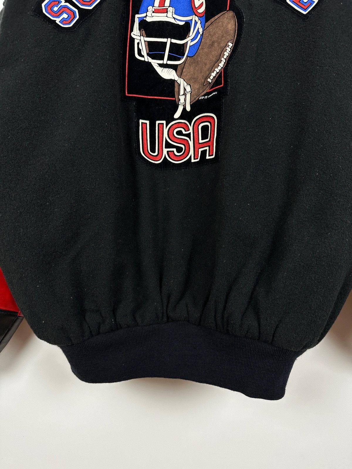 NFL 90s Vintage Super Bowl USA Zip It Varsity Bomber Jacket Size US L / EU 52-54 / 3 - 20 Thumbnail