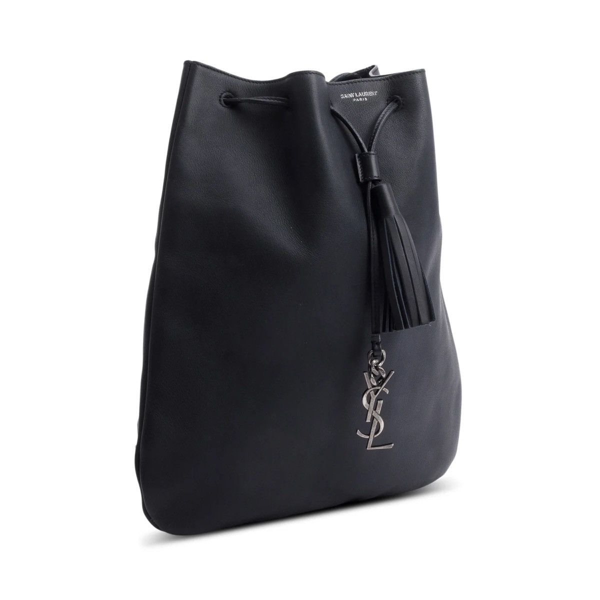 Saint Laurent Paris SAINT LAURENT Black Drawstring Bag Size ONE SIZE - 3 Thumbnail