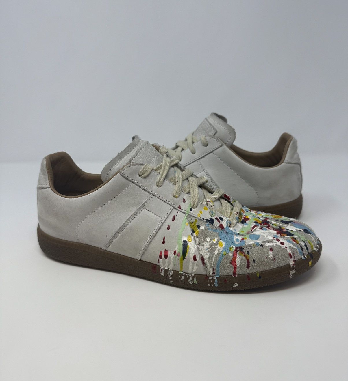 Maison Margiela Maison Margiela Paint Splatter Replica GAT White Size US 9 / EU 42 - 1 Thumbnail