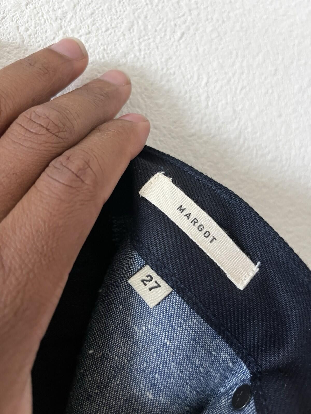 Indigo Imogene + Willie Margot Black Indigo Rigid Denim Jeans Sz 27 Size 27" / US 4 / IT 40 - 7 Thumbnail