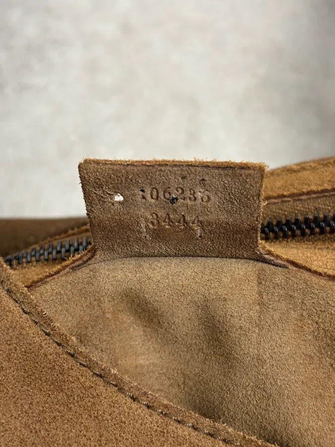 Gucci 2000s Gucci Brown Gradient Suede Leather Handle Bag Size ONE SIZE - 11 Thumbnail