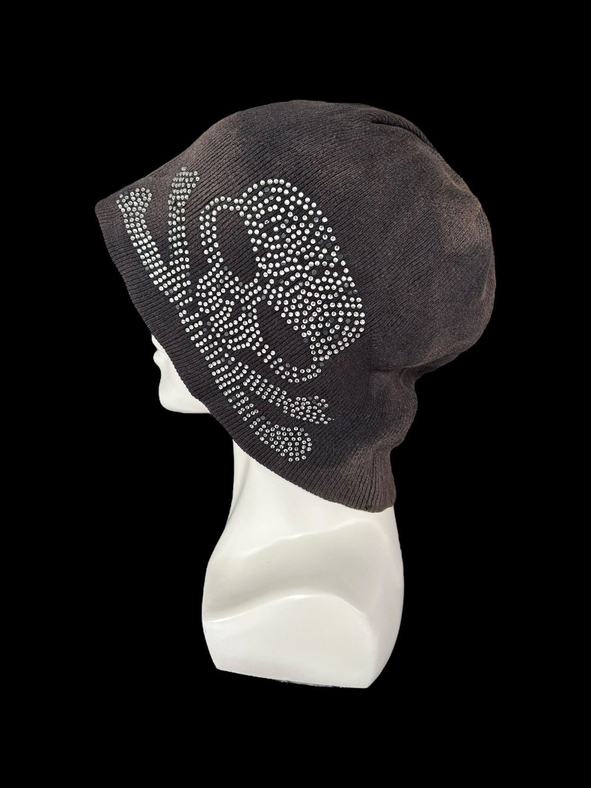 Japanese Brand × Kapital × Vintage Sunfaded Skull Punk Bondage Style big Beanie Hats ☠️☠️🎌🎌 Size ONE SIZE - 4 Thumbnail