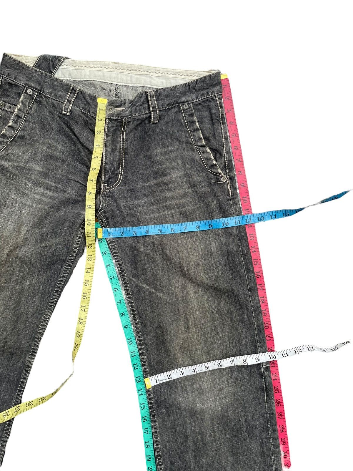 Yohji Yamamoto Against All Risk Distresed Jeans Size US 35 - 17 Thumbnail