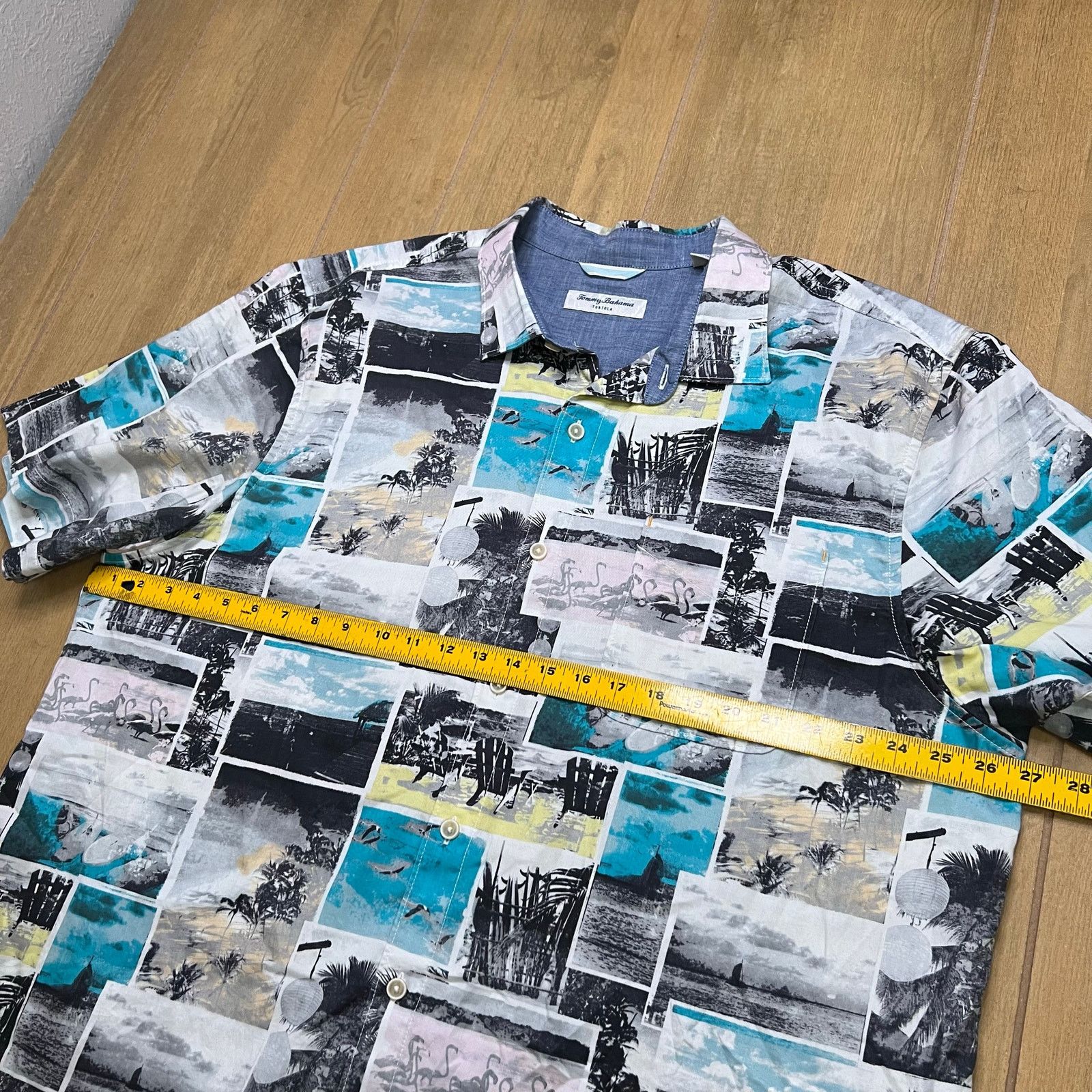Tommy Bahama Tommy Bahama Tortola Camp Shirt Mens XXL Beach Photo Print Size US XXL / EU 58 / 5 - 5 Thumbnail