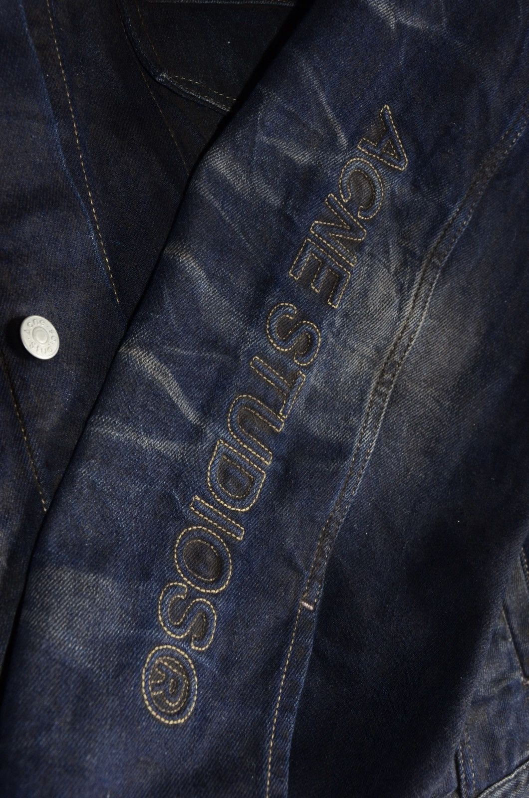 Acne Studios Acne Studios Denim Jacket Leather Collar Oversized Archive Size US S / EU 44-46 / 1 - 8 Thumbnail