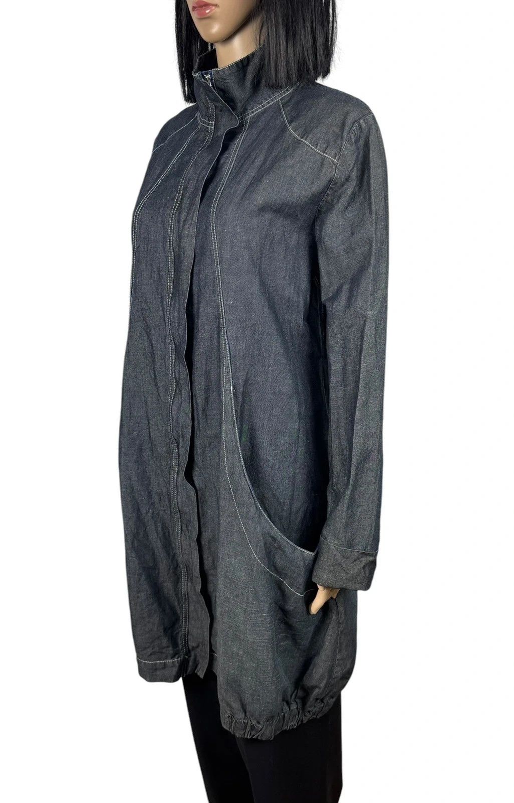 Sarah Pacini Sarah Pacini Cotton Linen Coat size T3 Size L / US 10 / IT 46 - 5 Thumbnail