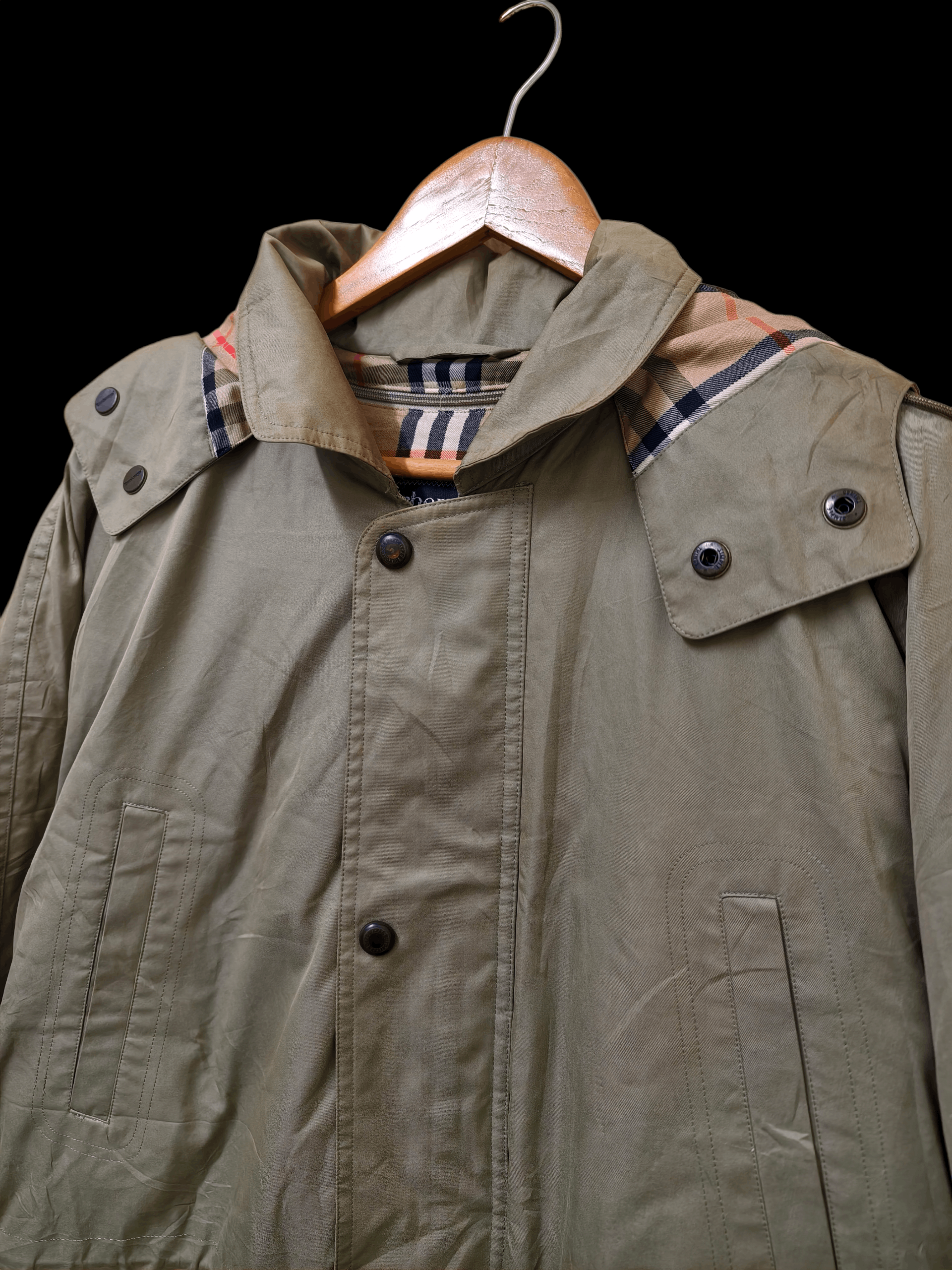 Burberry Prorsum Burberrys Vintage Nova Check Lined Hooded Parka Size US L / EU 52-54 / 3 - 4 Thumbnail