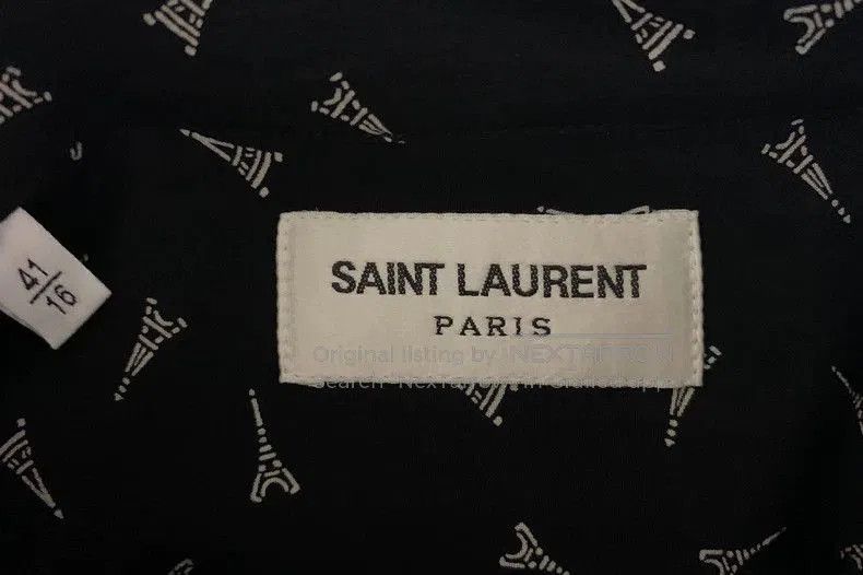 Saint Laurent Paris Saint Laurent SLP 19FW Silk Paris Shirt. Size US L / EU 52-54 / 3 - 3 Thumbnail