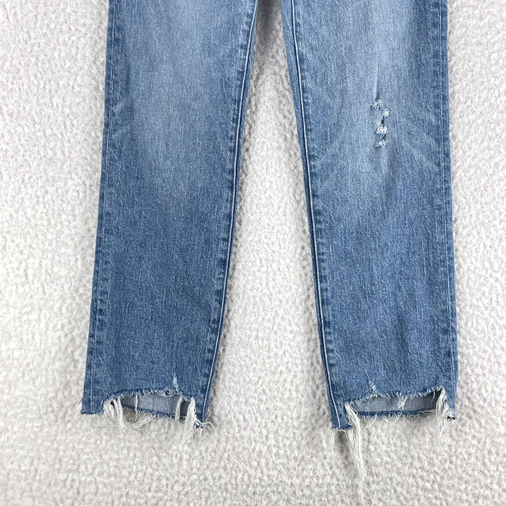Madewell Madewell Classic Straight Leg Jean Women Size 24 Corrie Wash Stem-Hem Edition Jeans Size 42" / US 20 - 3 Thumbnail
