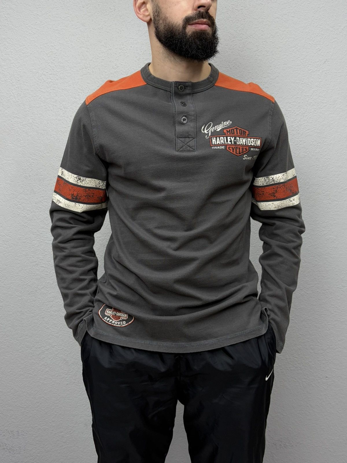 Harley Davidson Vintage Harley-Davidson Long Sleeve Tee Biker Graphic Y2K Size US L / EU 52-54 / 3 - 14 Thumbnail