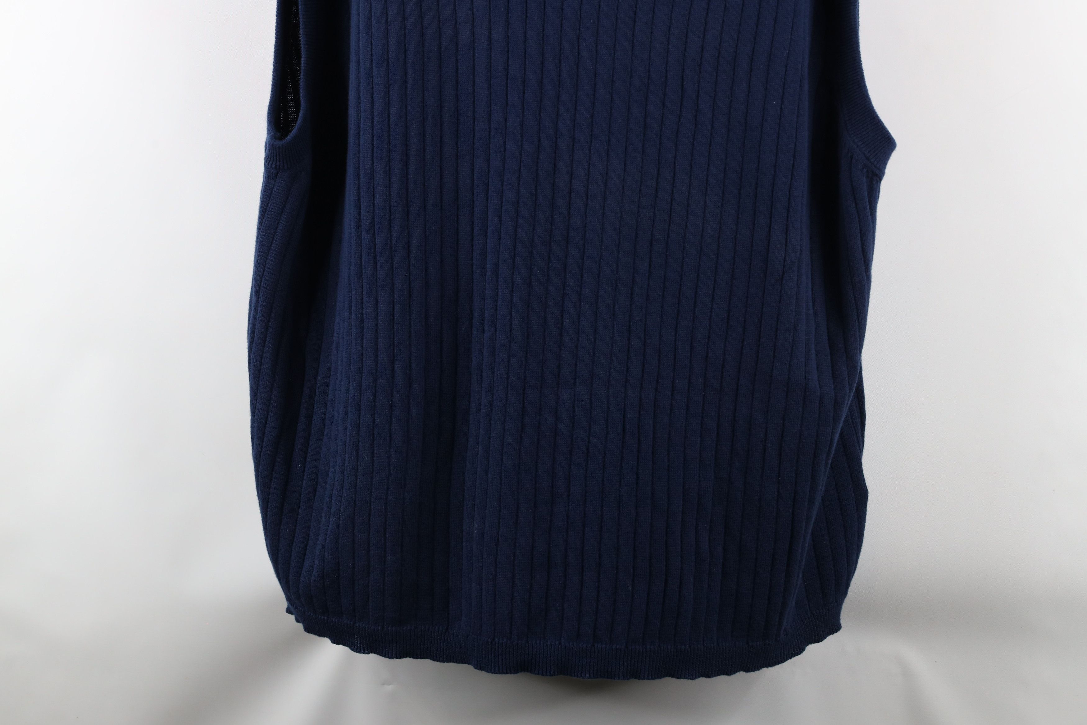 Adidas Vintage Adidas Out Cotton Ribbed Knit Sweater Vest Blue Size US XXL / EU 58 / 5 - 3 Thumbnail