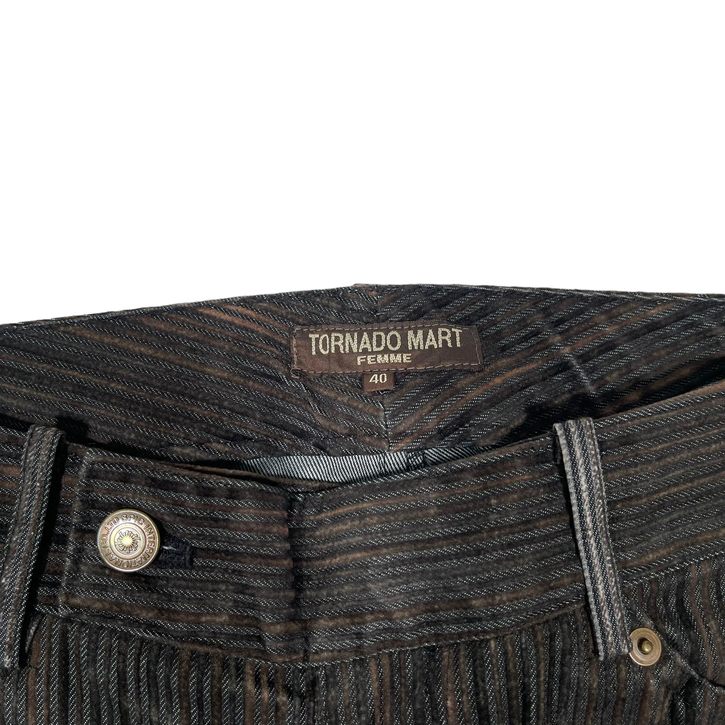 If Six Was Nine × Le Grande Bleu (L.G.B.) × Tornado Mart Tornado Mart Corduroy Striped Flare Pants Size US 30 / EU 46 - 10 Thumbnail