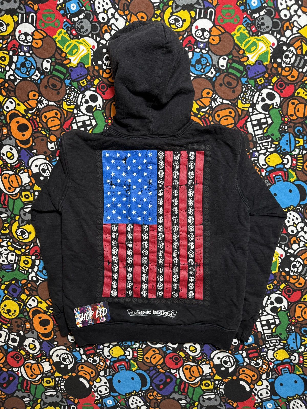 Chrome Hearts Chrome hearts USA Flag hoodie | Grailed