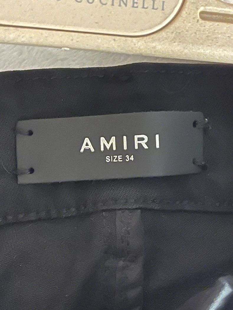 Amiri Amiri Black Cotton Destroyed Mixed Fabric Denim Pants Size US 34 / EU 50 - 5 Thumbnail